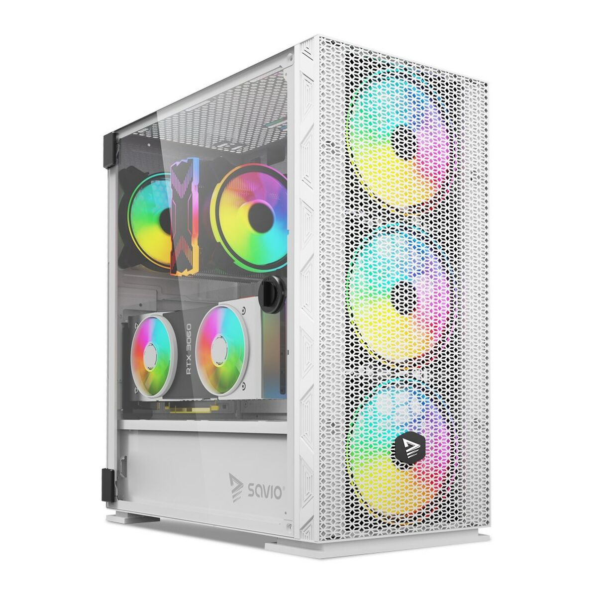 Case computer desktop ATX Savio RAPTOR WHITE X1 Nero Multicolore 9 S9132196_7