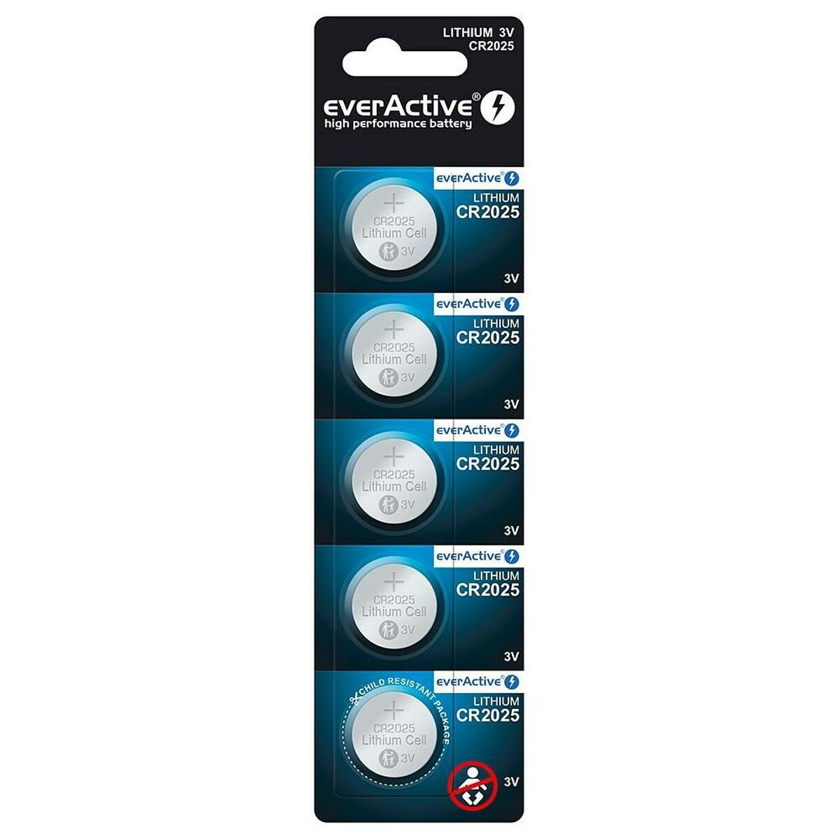 Batterie EverActive CR2025 (5 Unità) 2 S9106126_0
