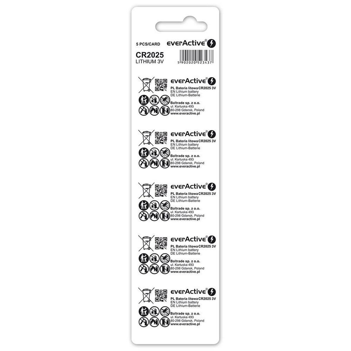 Batterie EverActive CR2025 (5 Unità) 3 S9106126_1