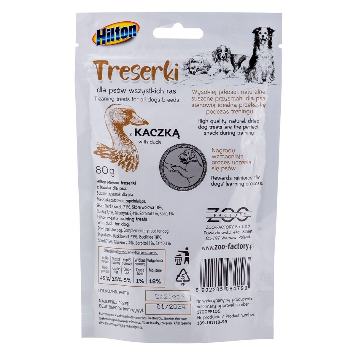 Snack per Cani Hilton Anatra 80 g 4 S9108976_2