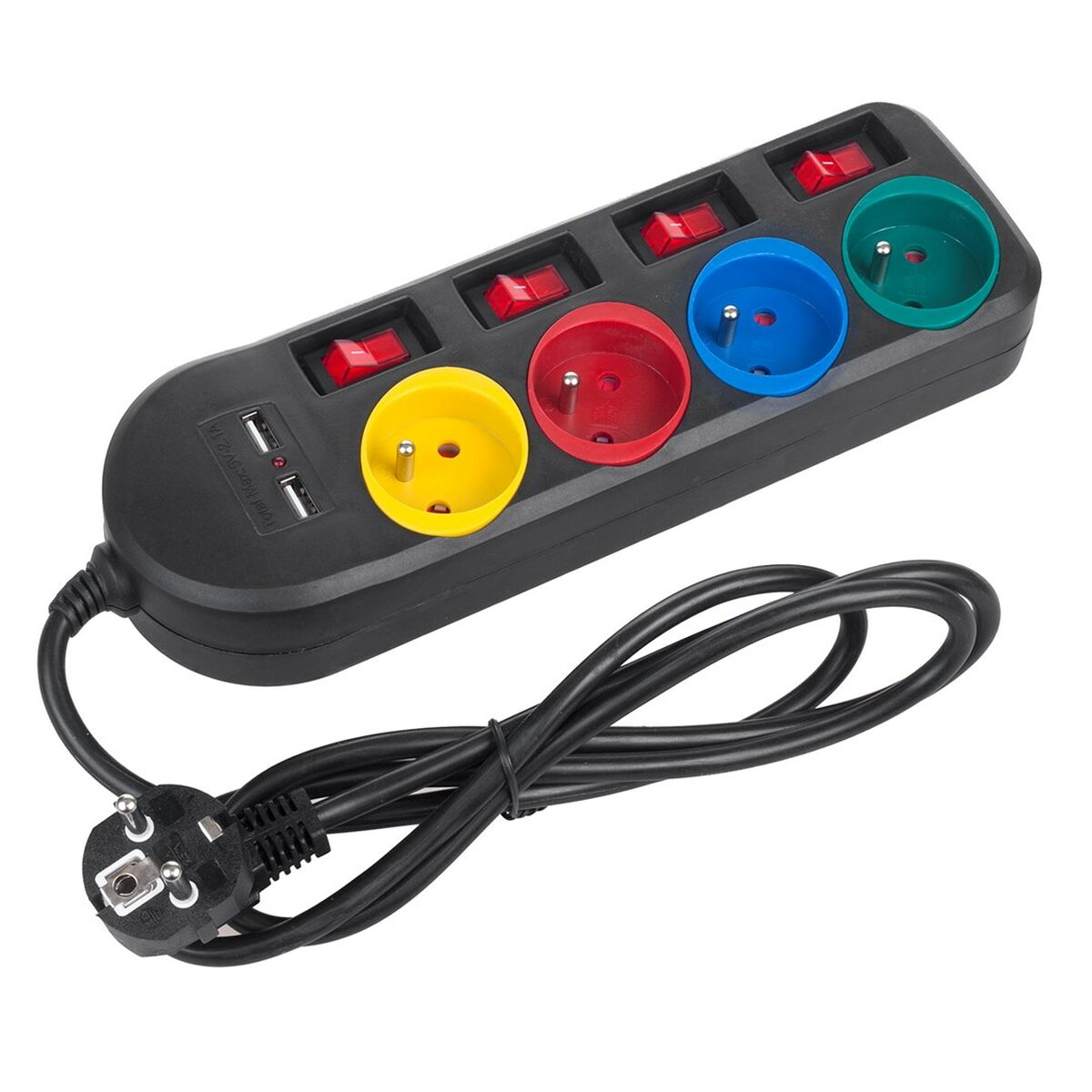 Multipresa con 4 Prese con Interruttore MacLean MCE229B (1,5 m) 6 S91104348_4