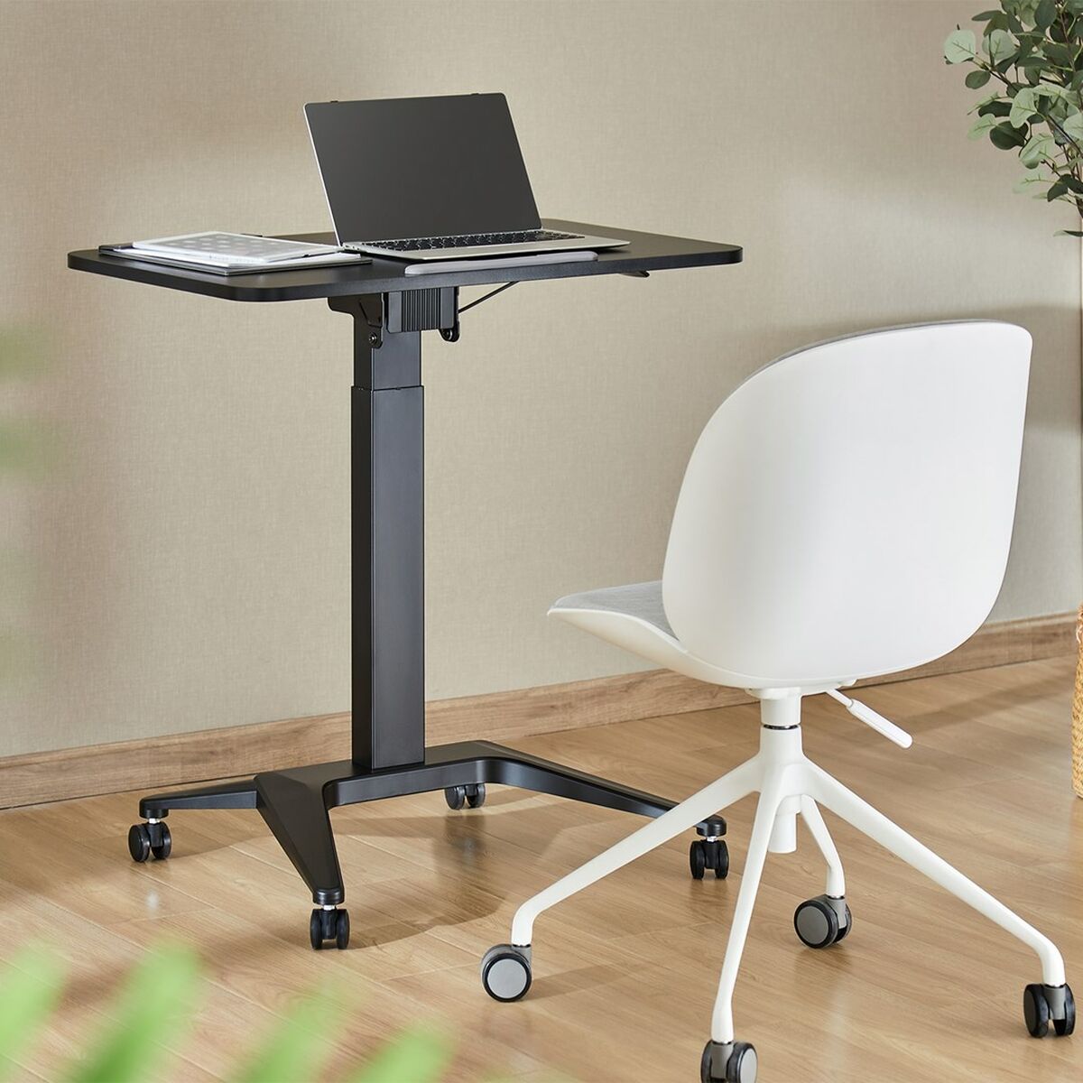 Scrivania MacLean MC-453B Nero Acciaio 80 x 52 cm 3 S9150013_1
