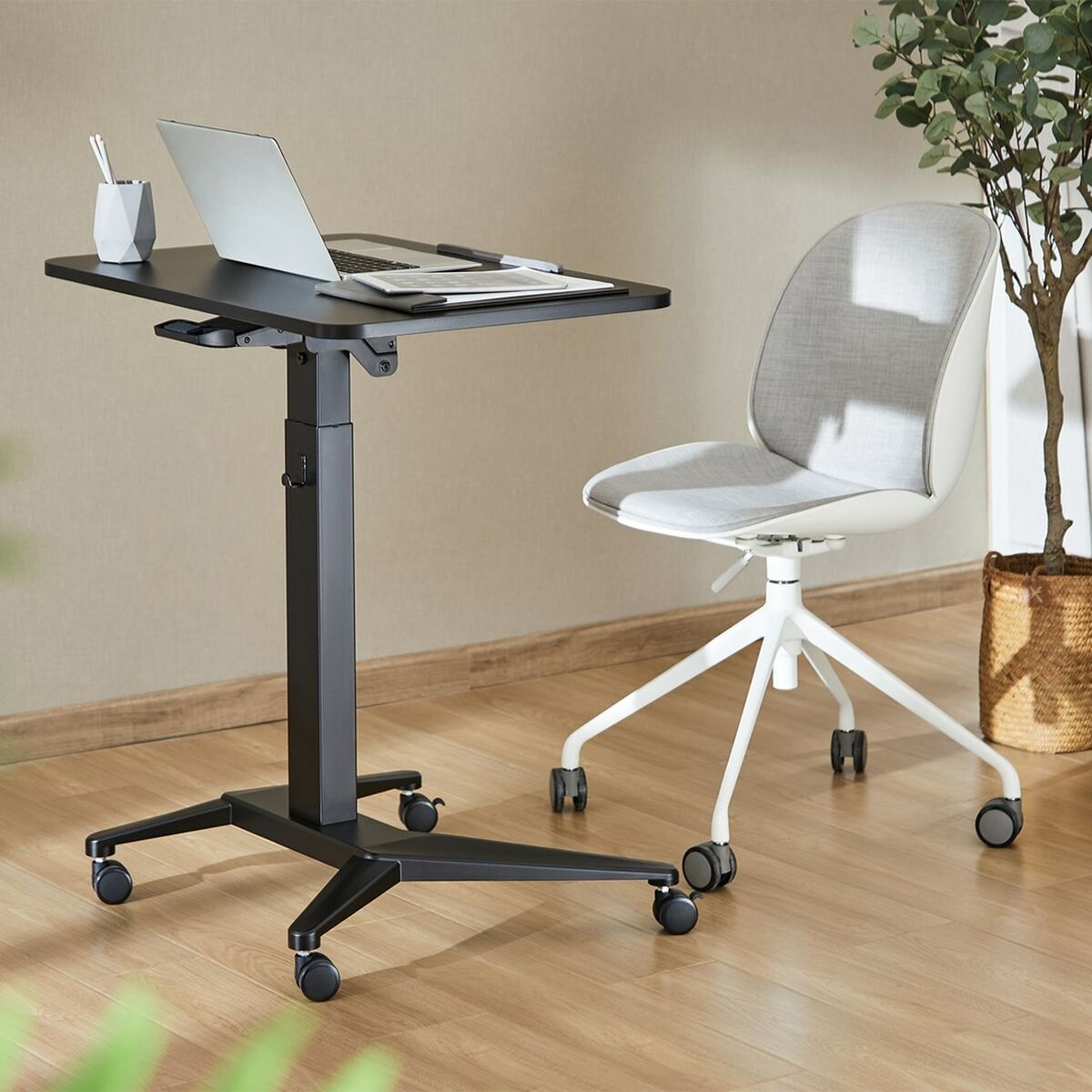 Scrivania MacLean MC-453B Nero Acciaio 80 x 52 cm 8 S9150013_6