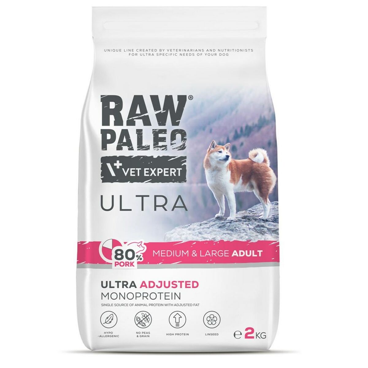 mangime VETEXPERT RAW PALEO Ultra Pork Medium & Large Adult Maiale 2 Kg 2 S91111932_0