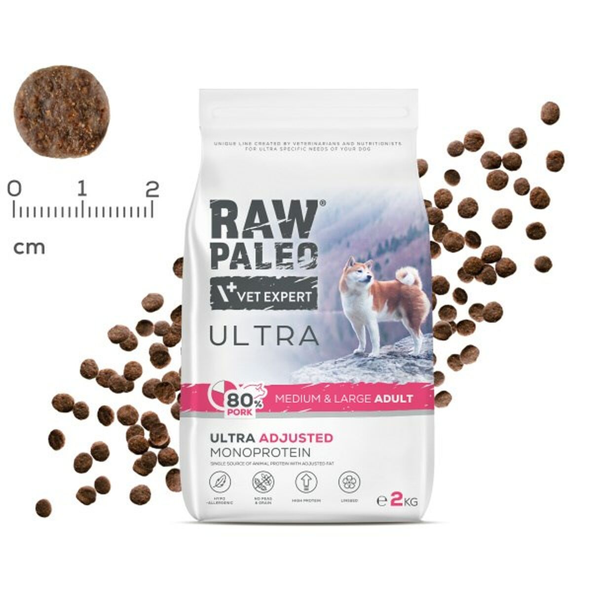 mangime VETEXPERT RAW PALEO Ultra Pork Medium & Large Adult Maiale 2 Kg 3 S91111932_1