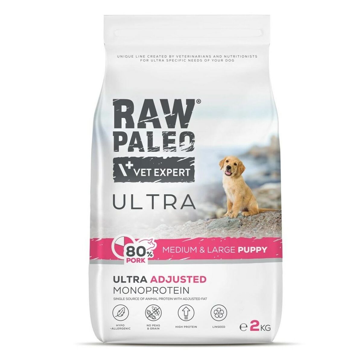 mangime VETEXPERT RAW PALEO Ultra Pork Medium & Large Puppy Maiale 2 Kg 2 S91111936_0