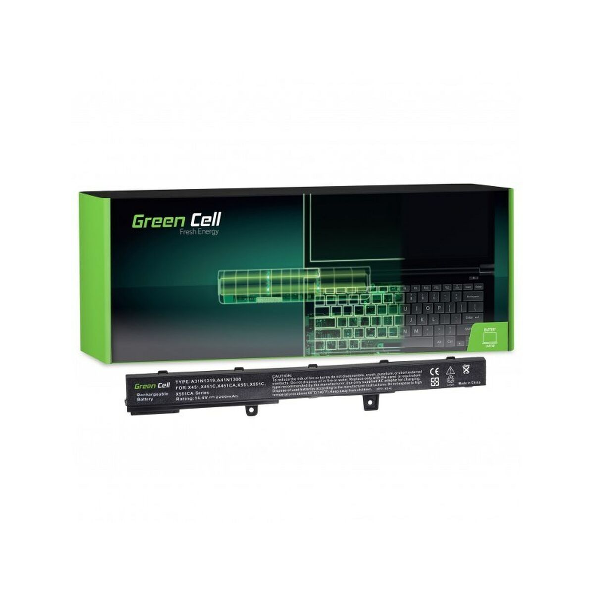 Batteria per Laptop Green Cell AS75 Nero 2200 mAh 2 S9118873_0