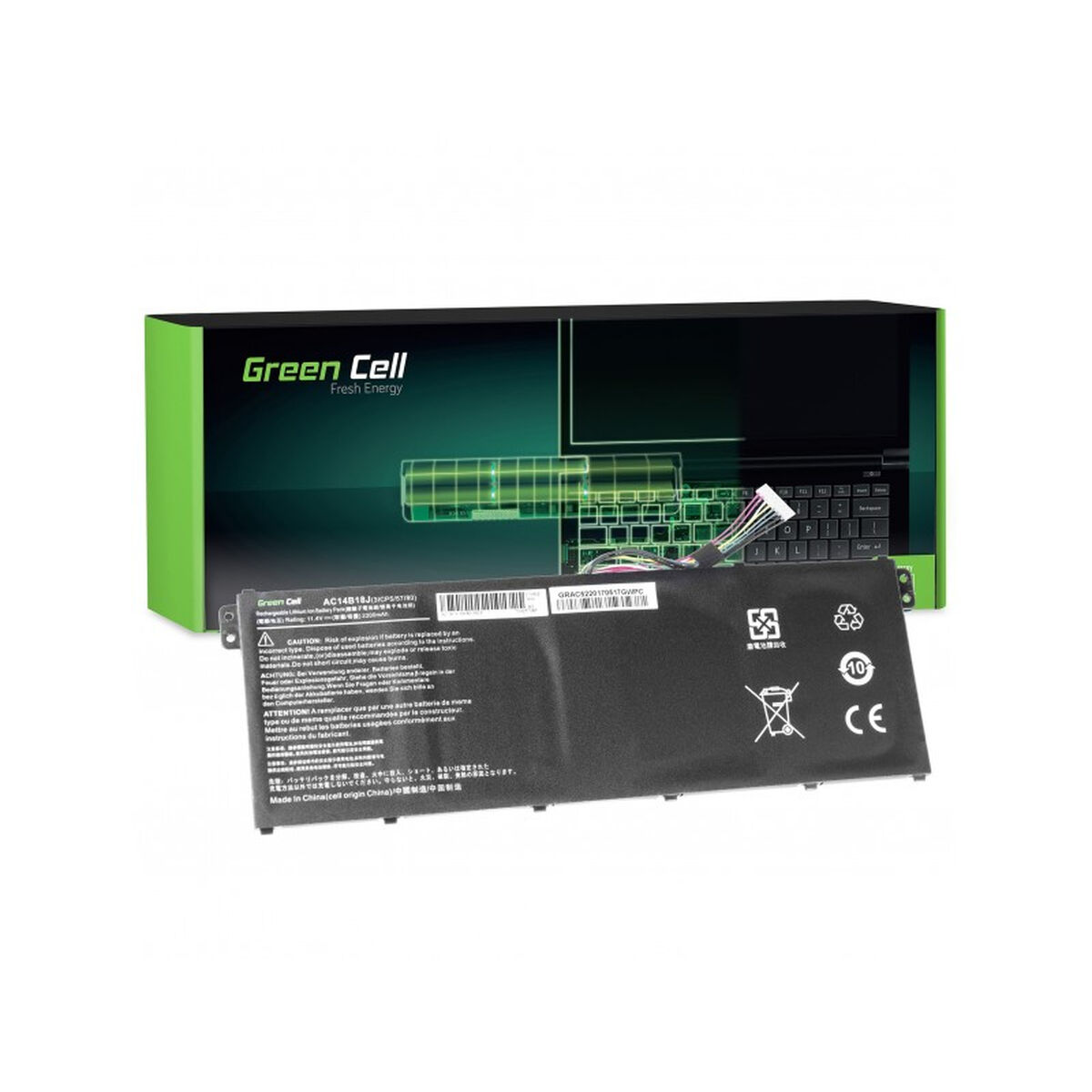 Batteria per Laptop Green Cell AC52 Nero 2200 mAh 2 S9118933_0