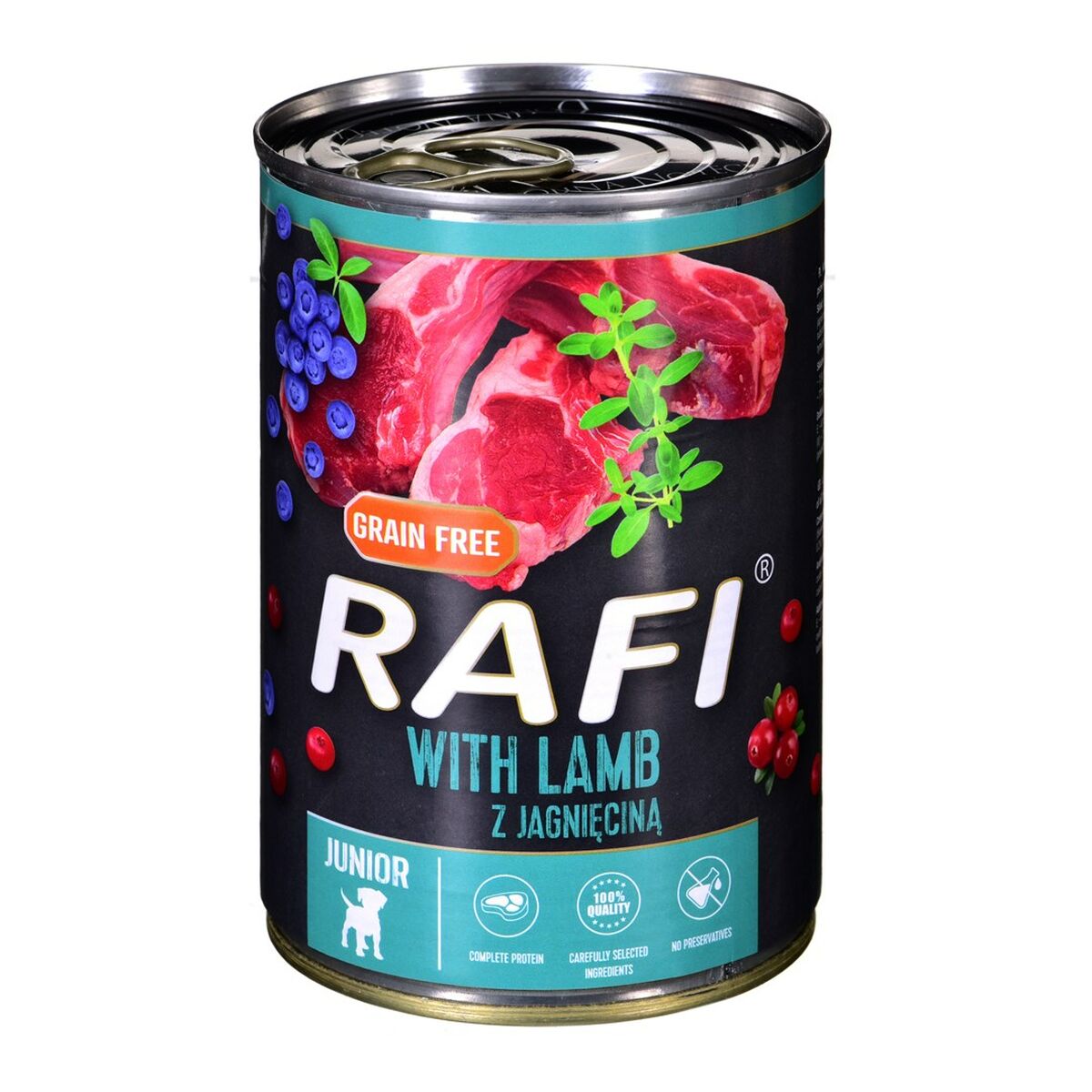 Cibo umido Dolina Noteci Rafi Junior Mirtillo Agnello 400 g 2 S9110087_0