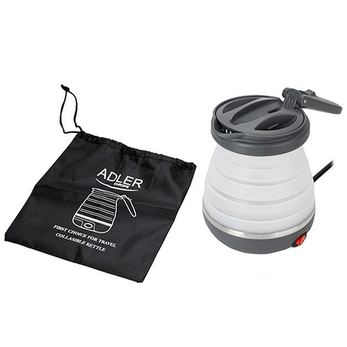 Bollitore Adler AD 1279 Bianco Nero Plastica 750 W 0,6 L 3 S9140077_1