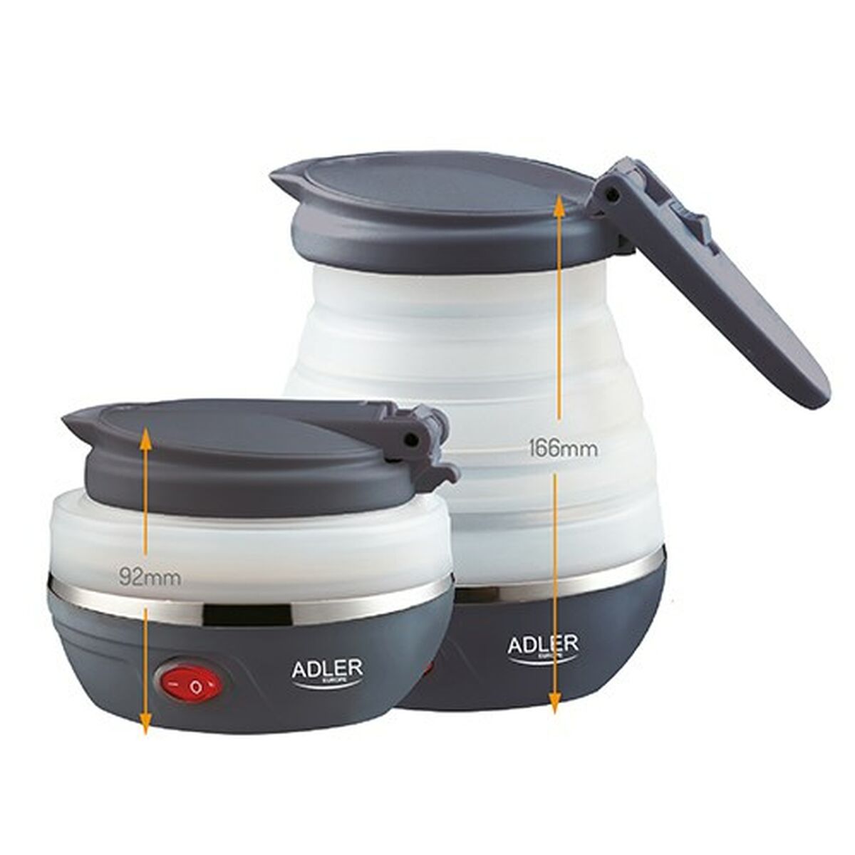 Bollitore Adler AD 1279 Bianco Nero Plastica 750 W 0,6 L 6 S9140077_4