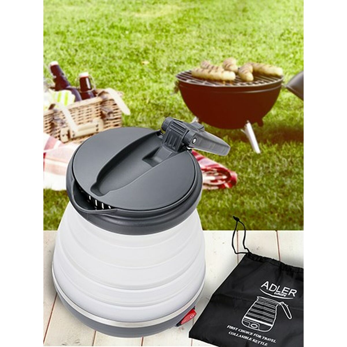 Bollitore Adler AD 1279 Bianco Nero Plastica 750 W 0,6 L 10 S9140077_8