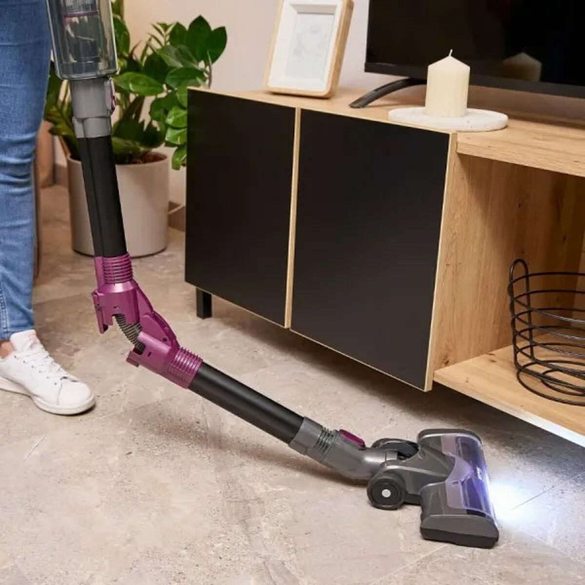 Aspirapolvere senza Cavo Mpm MOD-70 Nero Porpora 250 W 6 S91104723_4
