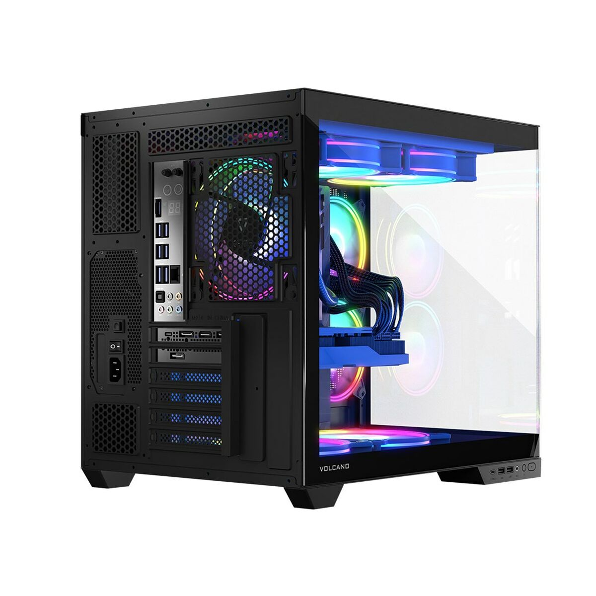 Case computer desktop ATX Modecom Volcano Panorama APEX ARGB Grigio 4 S9198986_2