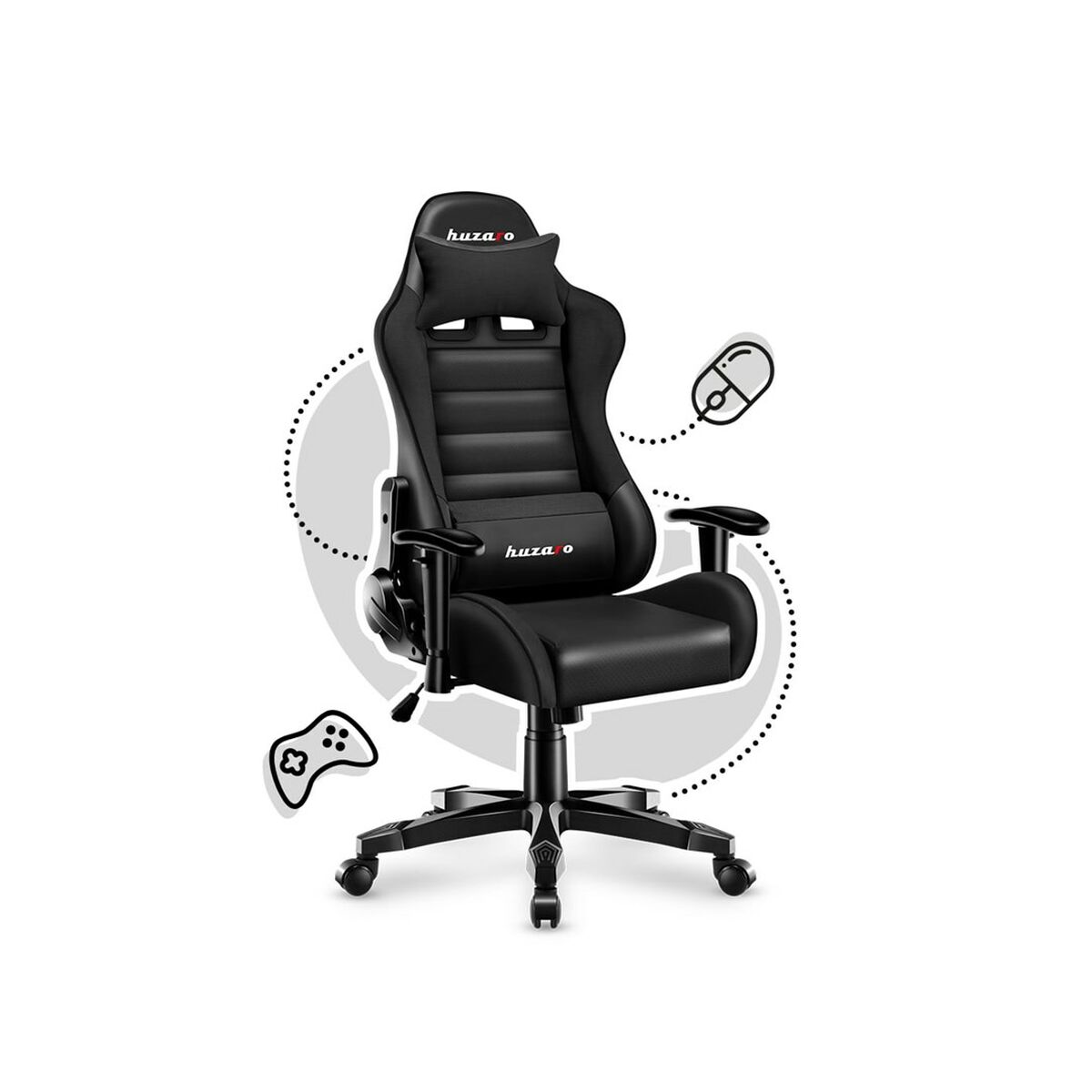 Sedia Gaming Huzaro HZ-Ranger 6.0 Black Nero 12 S9114361_10
