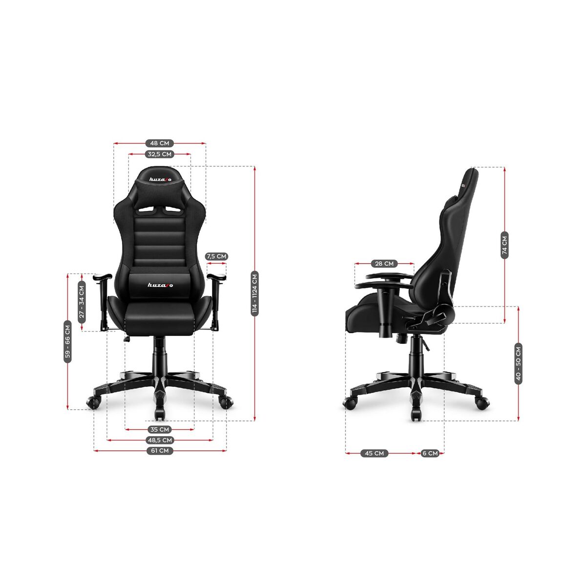 Sedia Gaming Huzaro HZ-Ranger 6.0 Black Nero 7 S9114361_5