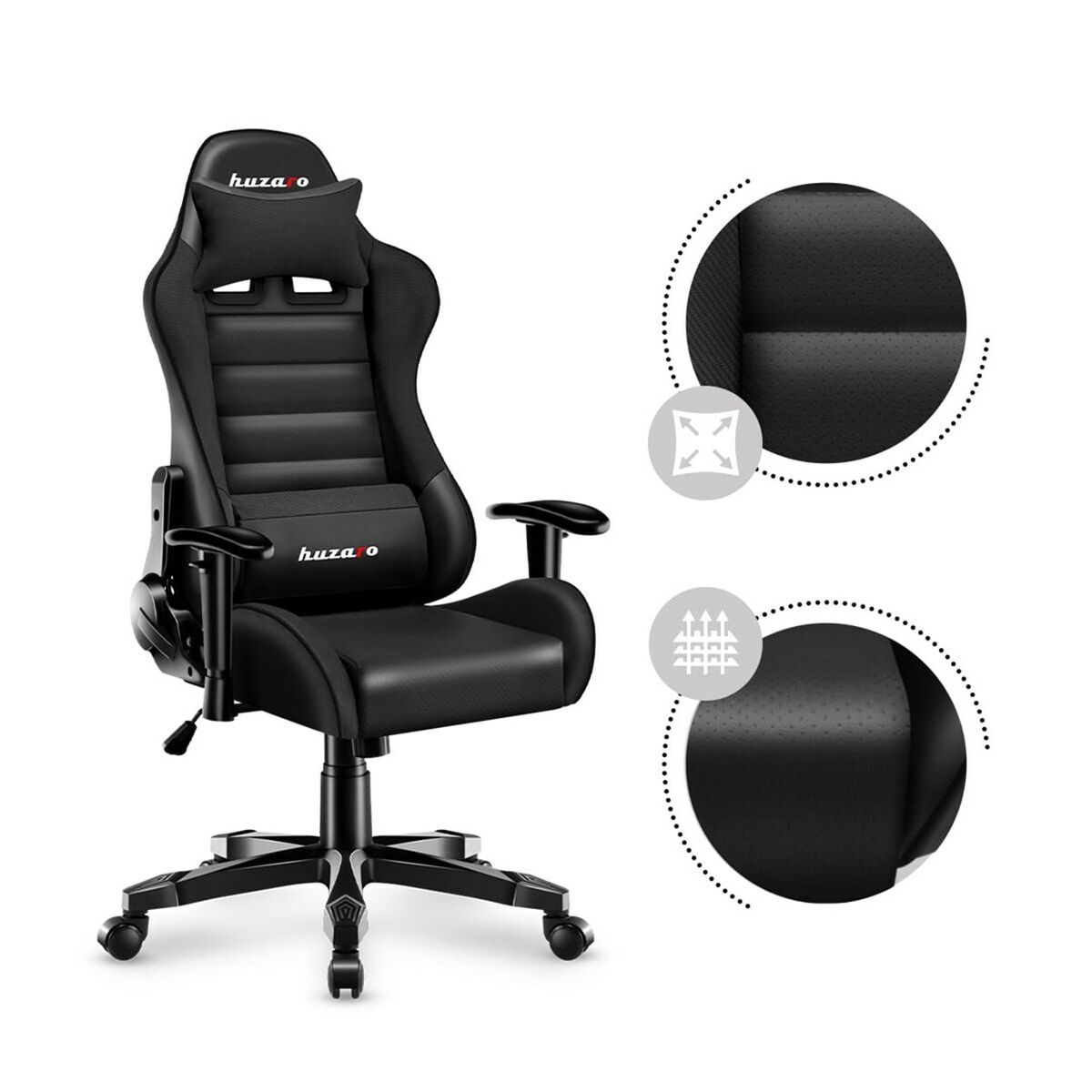 Sedia Gaming Huzaro HZ-Ranger 6.0 Black Nero 8 S9114361_6