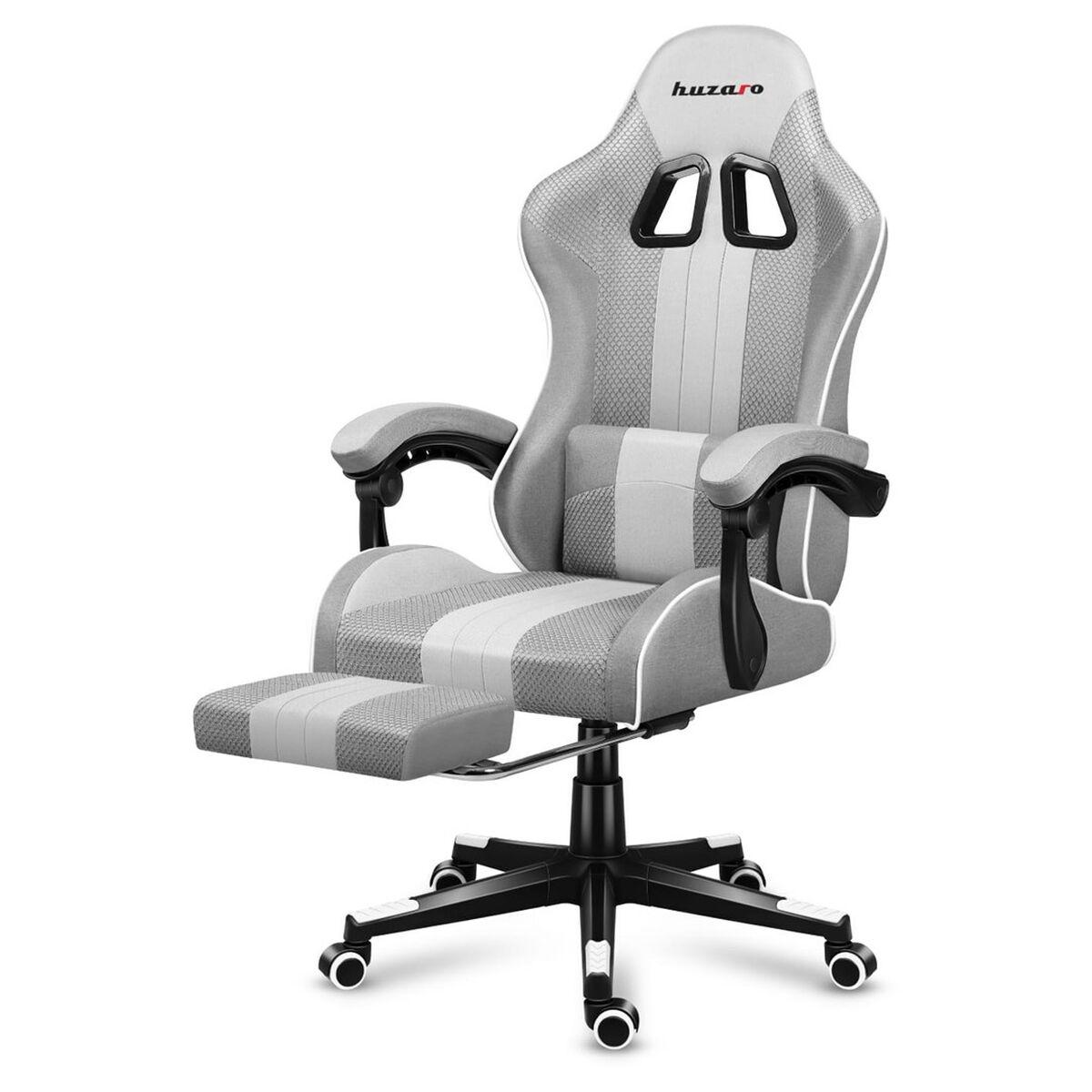Sedia Gaming Huzaro HZ-Force 4.7 White Mesh Bianco Grigio 9 S9130163_7