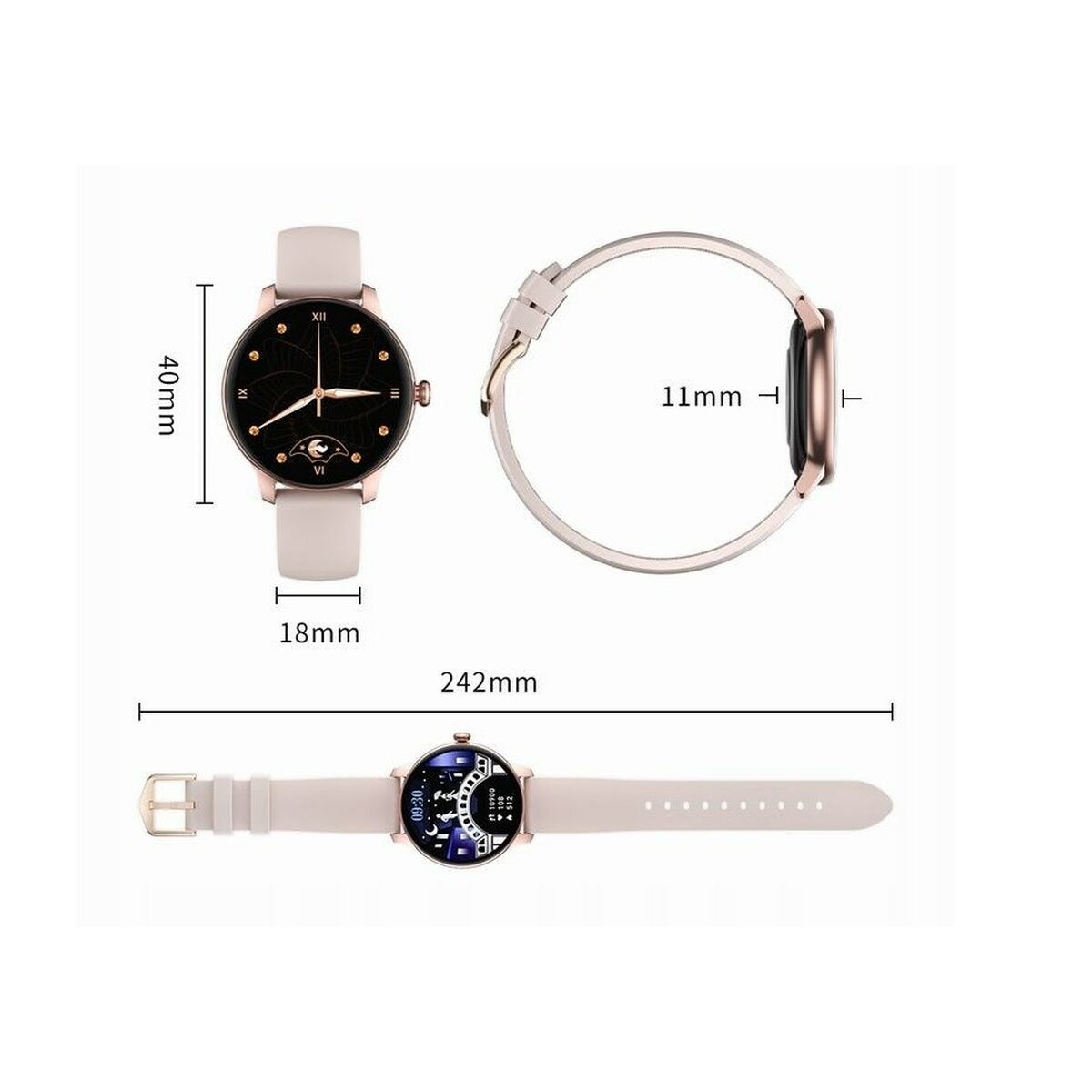 Smartwatch Oromed ORO LADY ACTIVE Rosa 1,09" 4 S91104579_2