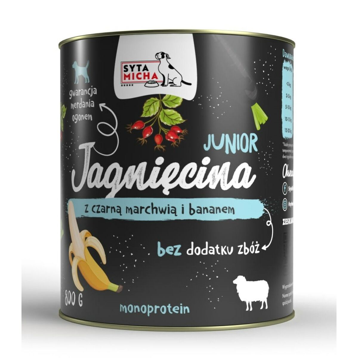 Cibo umido SYTA MICHA Junior Lamb with black carrot and banana 800 g 2 S9186144_0