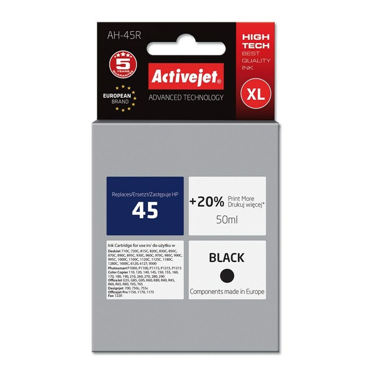 Cartuccia ad Inchiostro Originale Activejet AH-45R Nero 2 S9112592_0