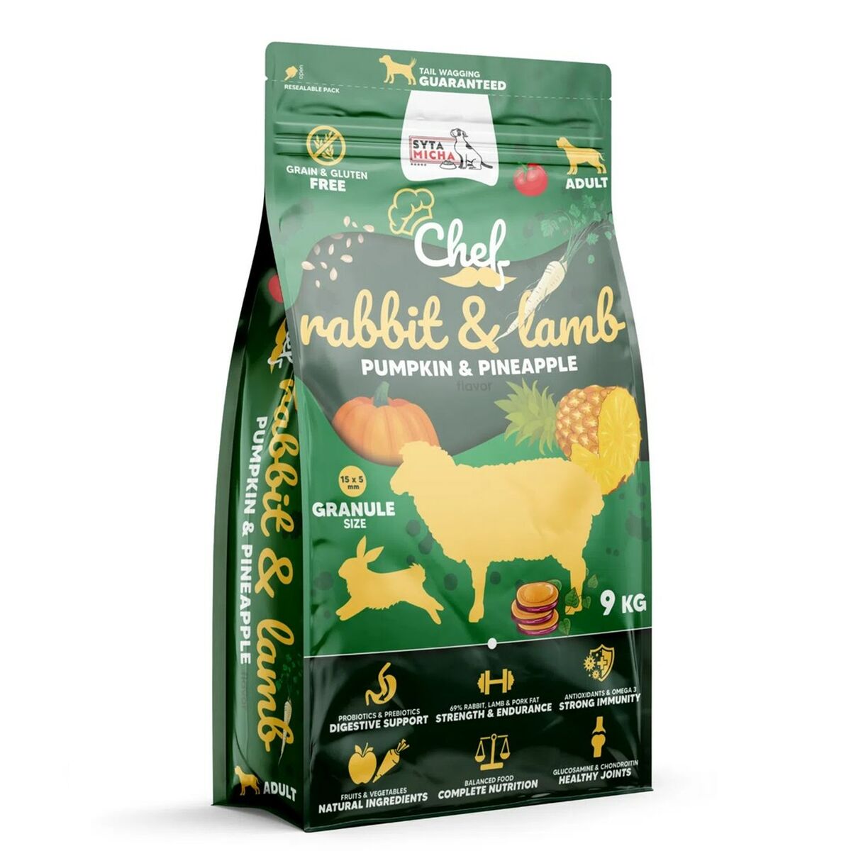 mangime SYTA MICHA Chef Ananas Agnello Zucca Coniglio 9 kg 2 S9186153_0