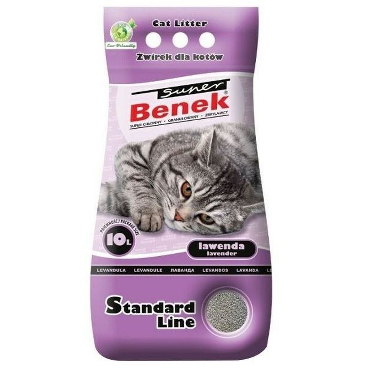 Sabbia per Gatti Super Benek Standard Grigio Lavanda 10 L 2 S9137560_0
