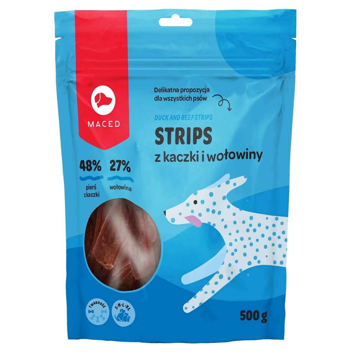 Snack per Cani Maced Duck and beef strips Carne di vitello Anatra 500 g 2 S9109059_0