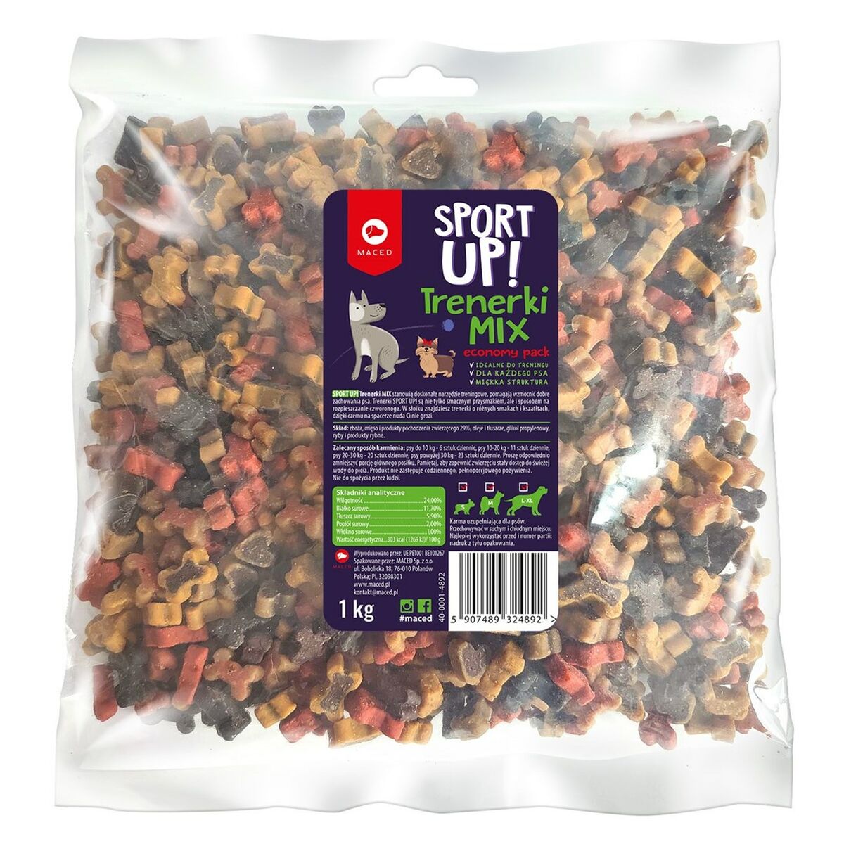 Snack per Cani Maced Sport Up! Osso Pesce 1 kg 2 S9109038_0