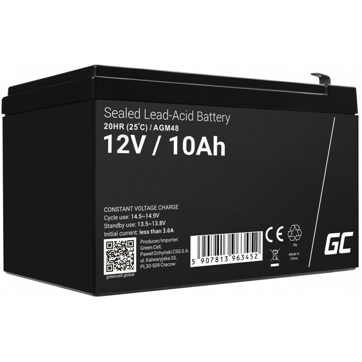 Batteria per Gruppo di Continuità UPS Green Cell AGM48 10 Ah 12 V 2 S91103052_0