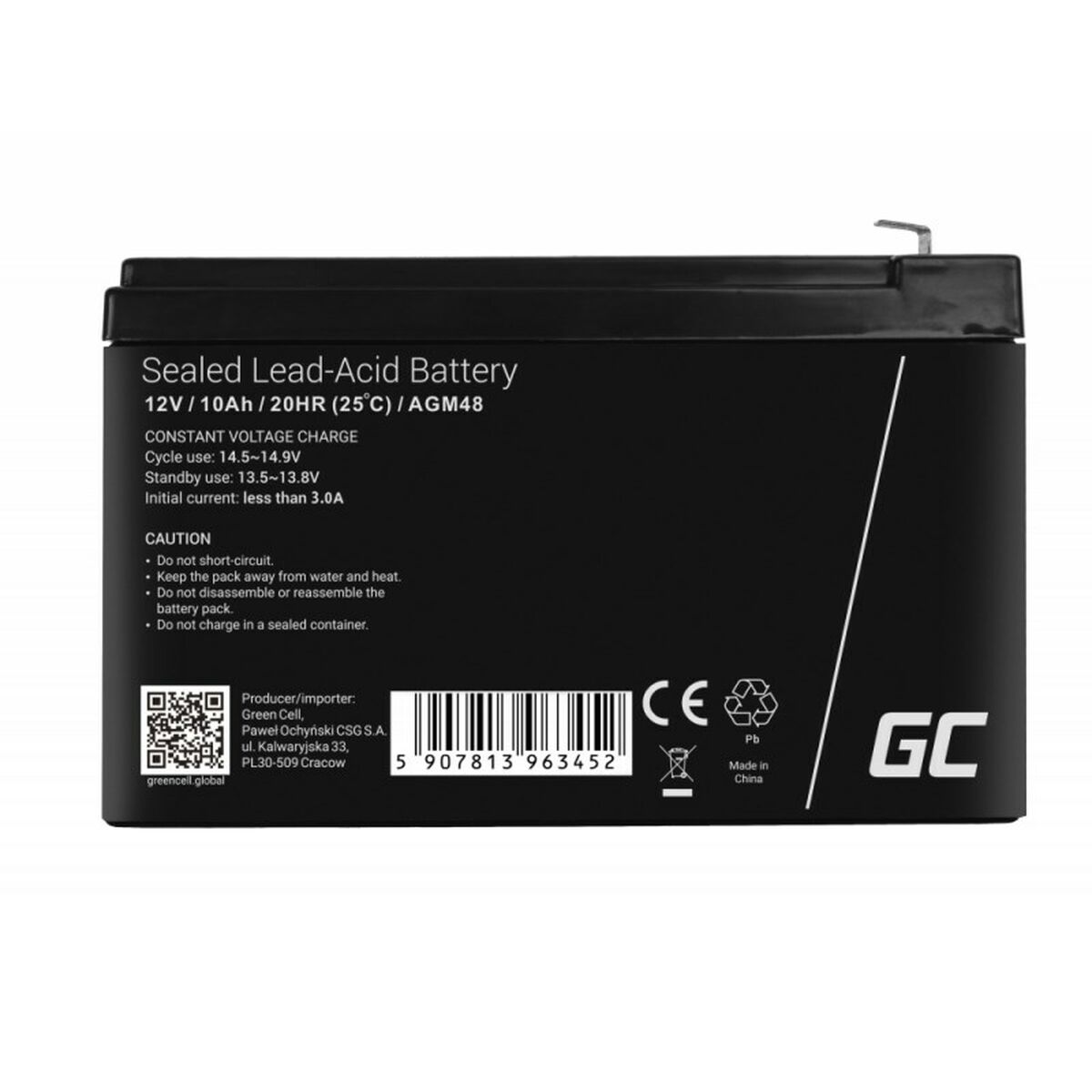 Batteria per Gruppo di Continuità UPS Green Cell AGM48 10 Ah 12 V 5 S91103052_3