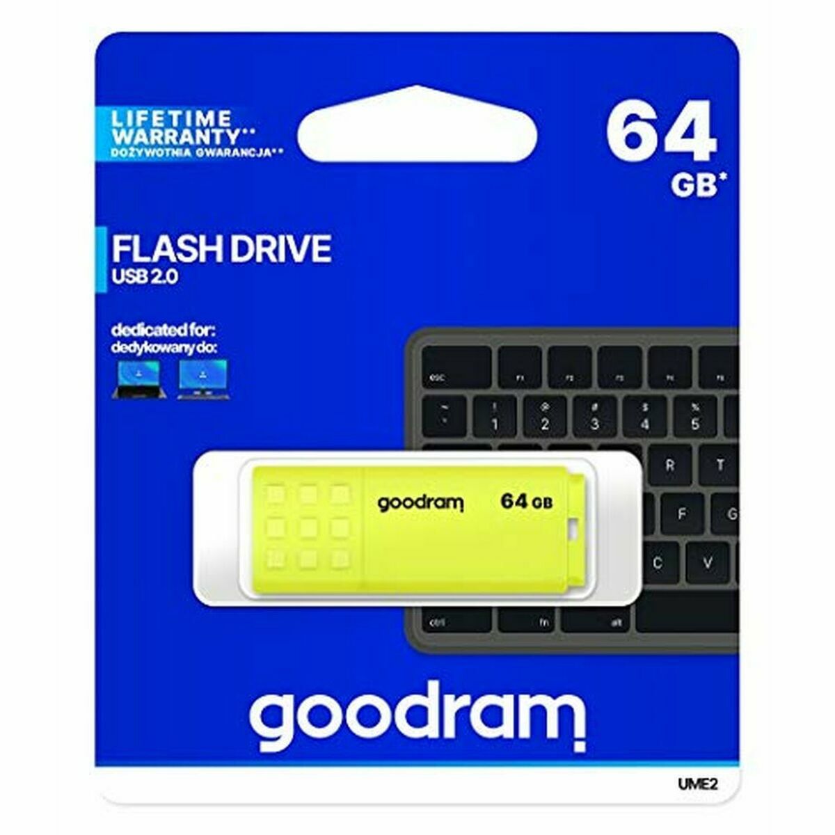 Memoria USB GoodRam UME2 64 GB Giallo 64 GB (1 Unità) 3 S9122070_1