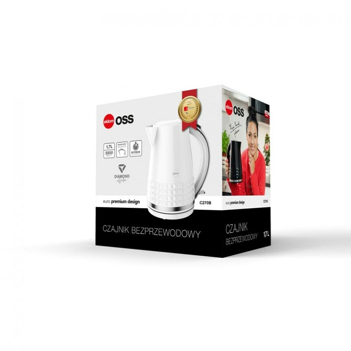 Bollitore Eldom C270B Bianco 2150 W 1,7 L 5 S9102276_3