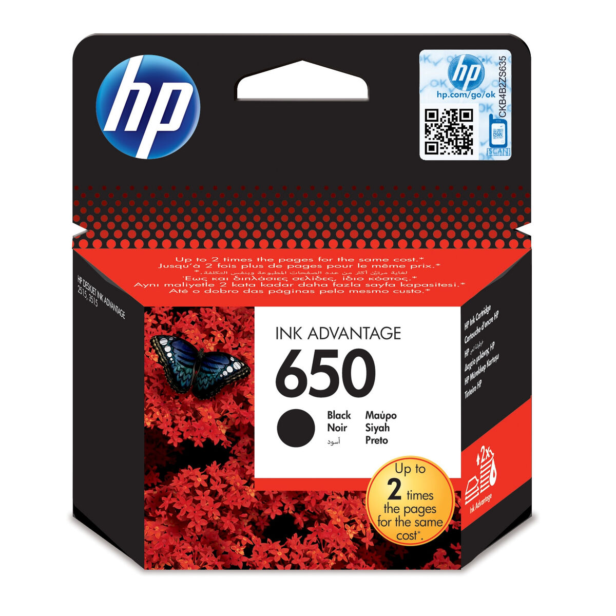 Cartuccia ad Inchiostro Originale HP 650 Nero 3 S9113603_1
