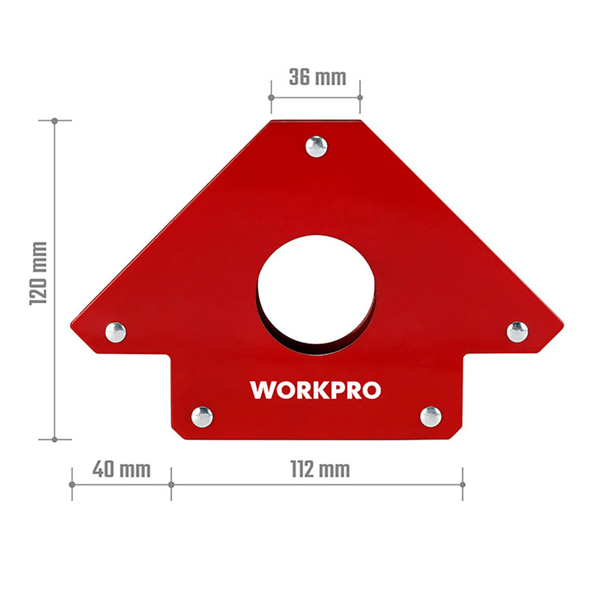 Squadra magnetica per saldatura Workpro 5" 12,5 cm 4 S7925690_2