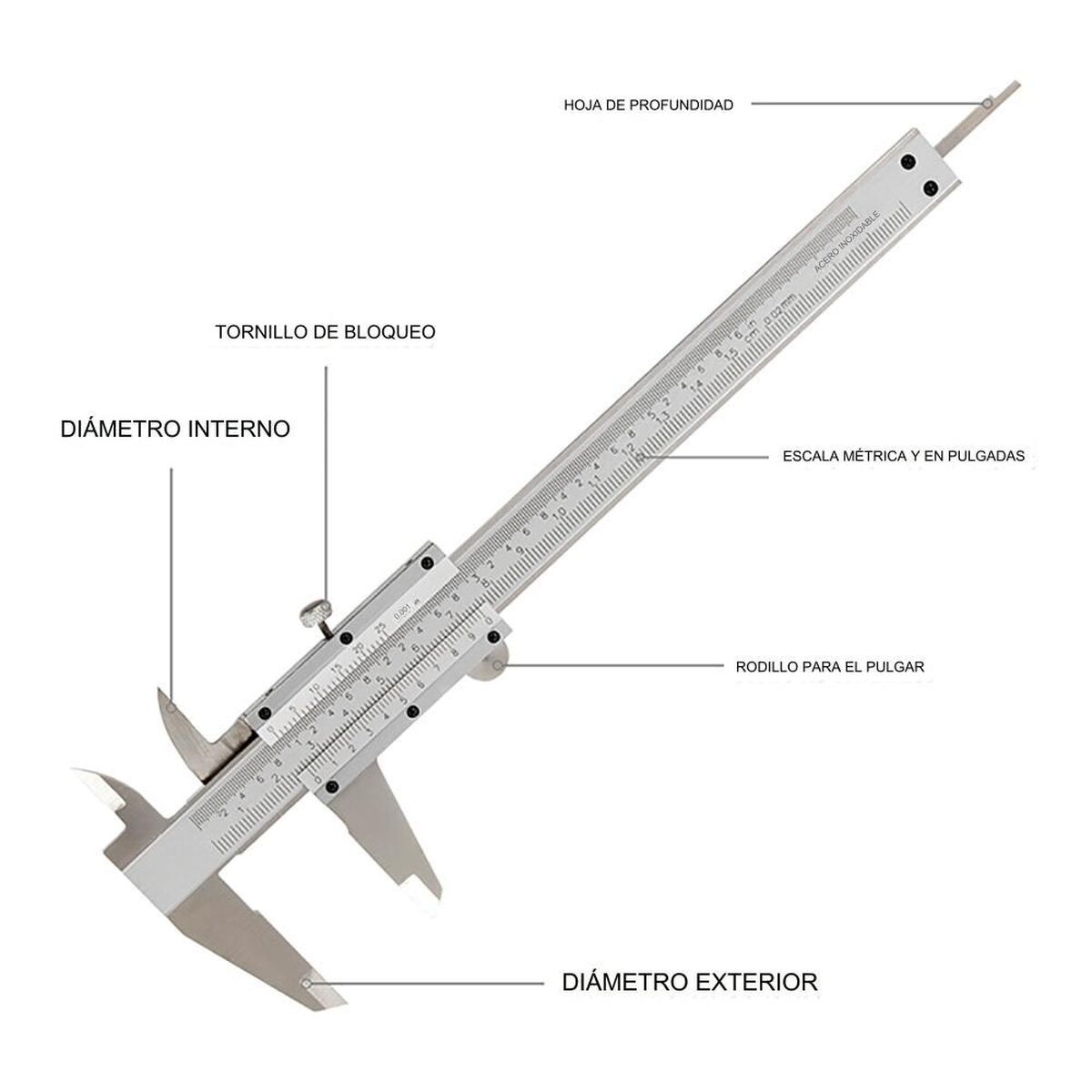 Calibro Workpro Vernier Alluminio 0,02 mm 8 S7923403_6