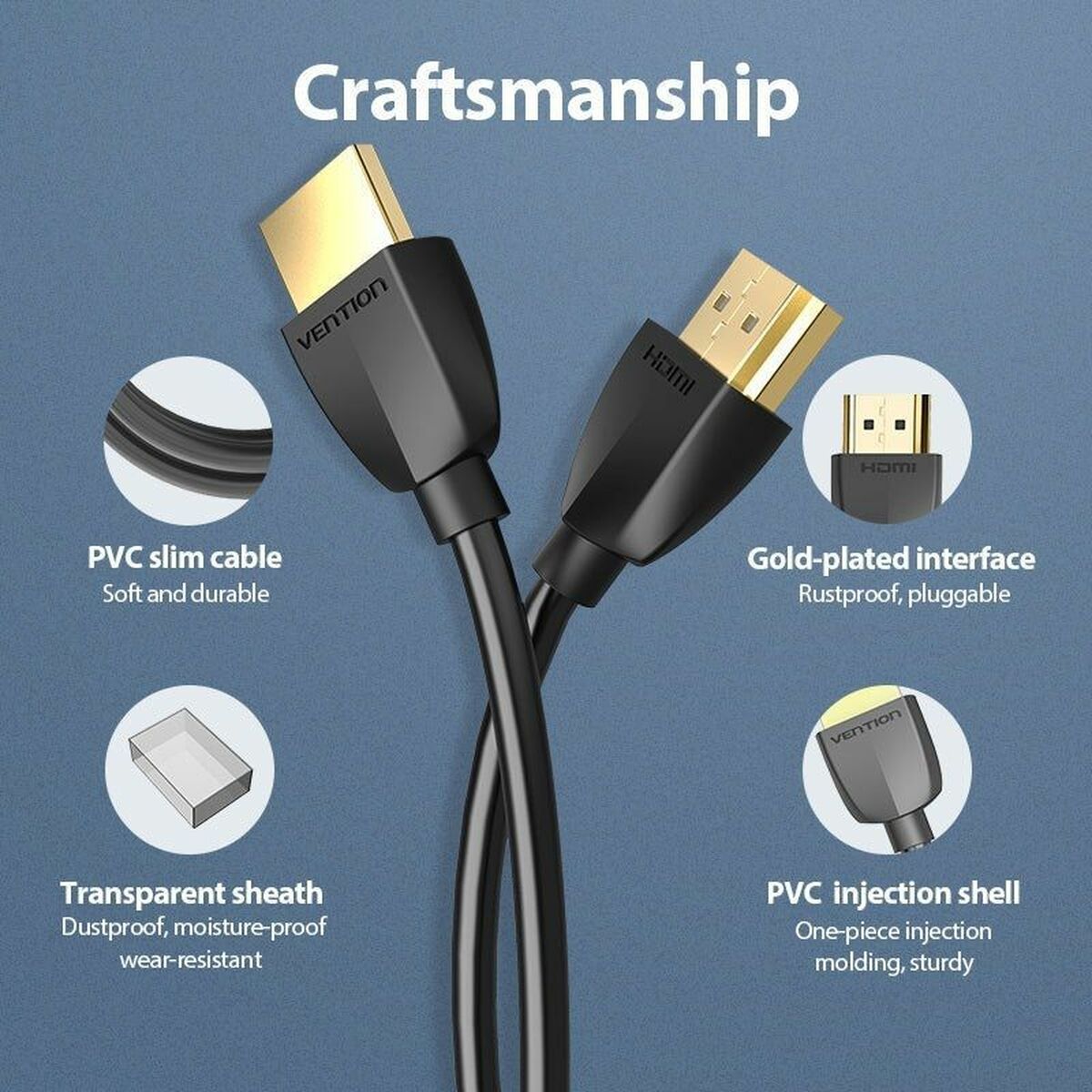 Cavo HDMI Vention AAIBI 3 m Nero 4 S9908592_2