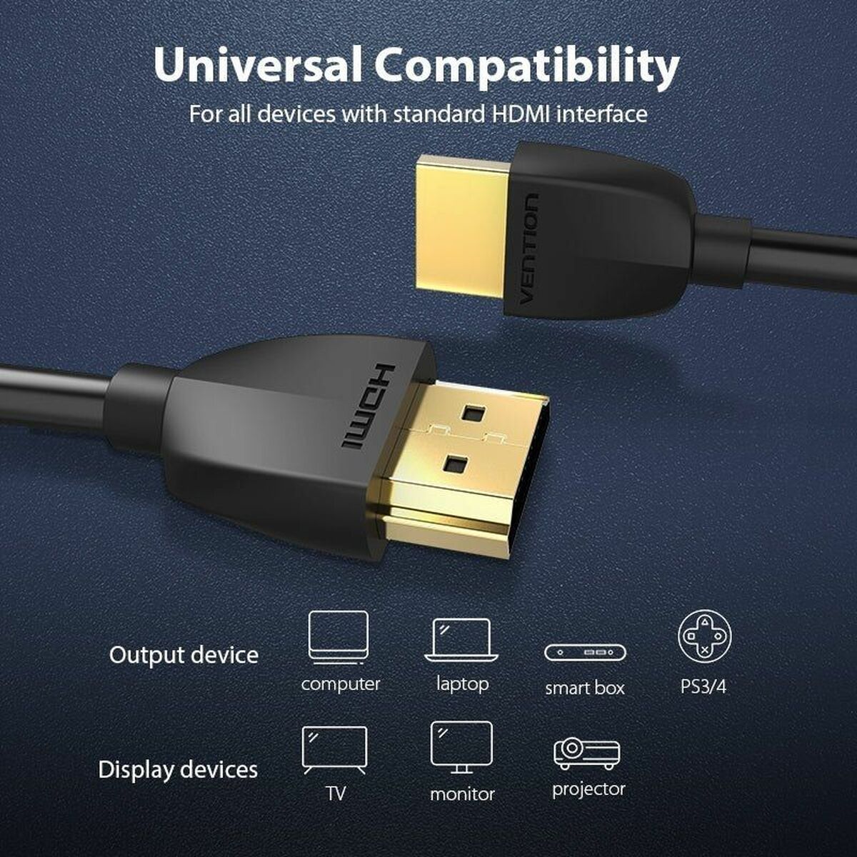Cavo HDMI Vention AAIBI 3 m Nero 5 S9908592_3