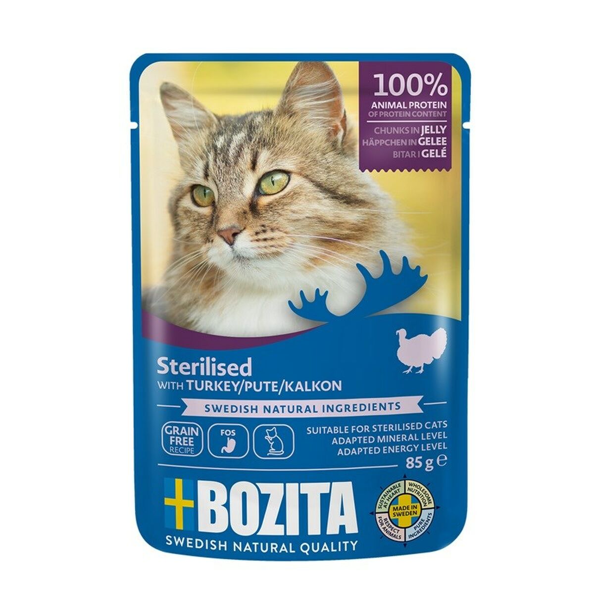 Cibo per gatti Bozita trozos esterilizados en gelatina con pavo 85 g 2 S91102708_0