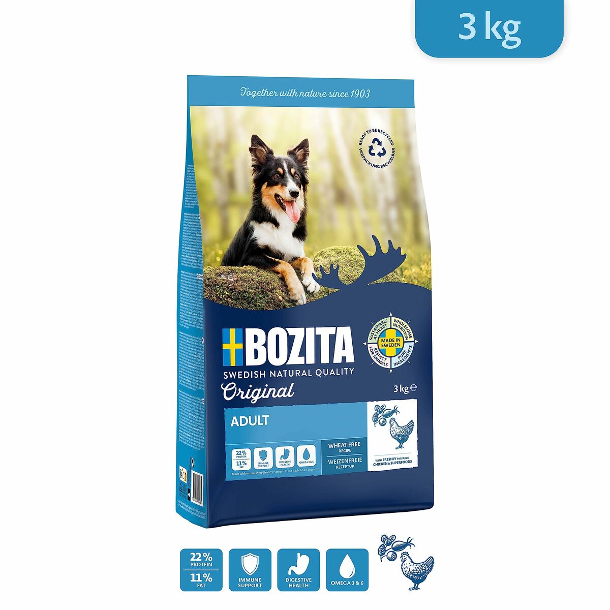 mangime Bozita Original Adult Pollo Pollo 3 Kg 3 S91110822_1