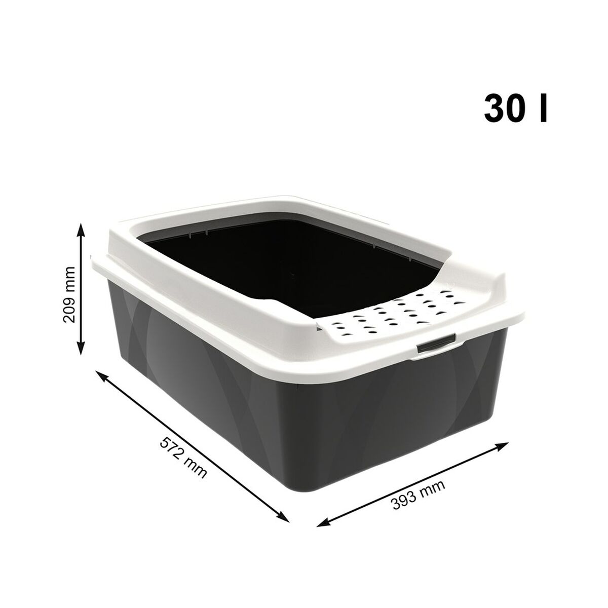 Lettiera per Gatti Rotho Bonnie Eco Nero 57,2 x 39,3 x 20,9 cm Plastica 4 S9195678_2