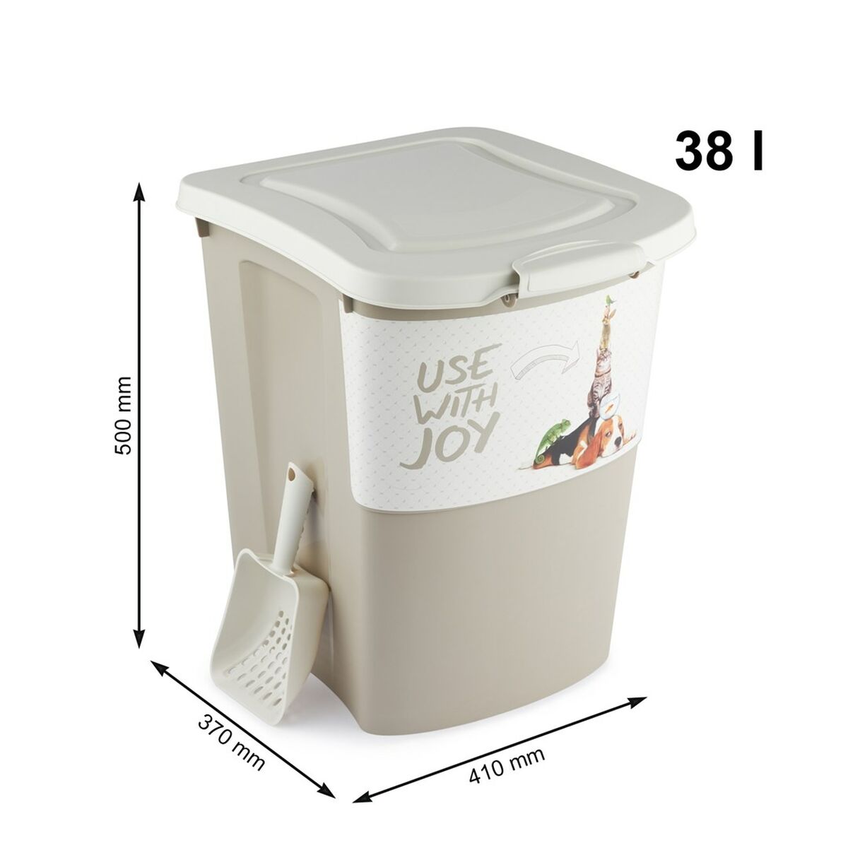 Secchio contenitore Rotho Beige Plastica 4 S9195699_2