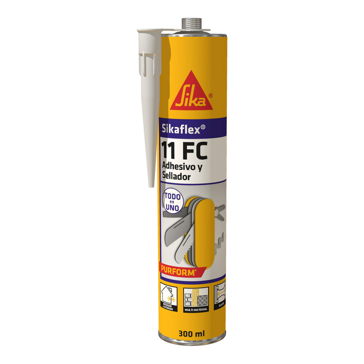 Sigillante/Adesivo Sika Sikaflex-11fc purform Grigio 300 ml 2 S7925179_0