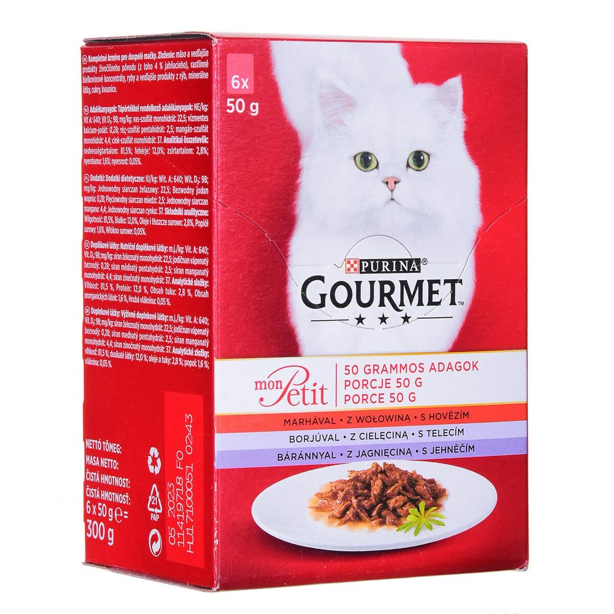 Cibo per gatti Purina Gourmet Carne di vitello Agnello 6 x 50 g 2 S9110957_0