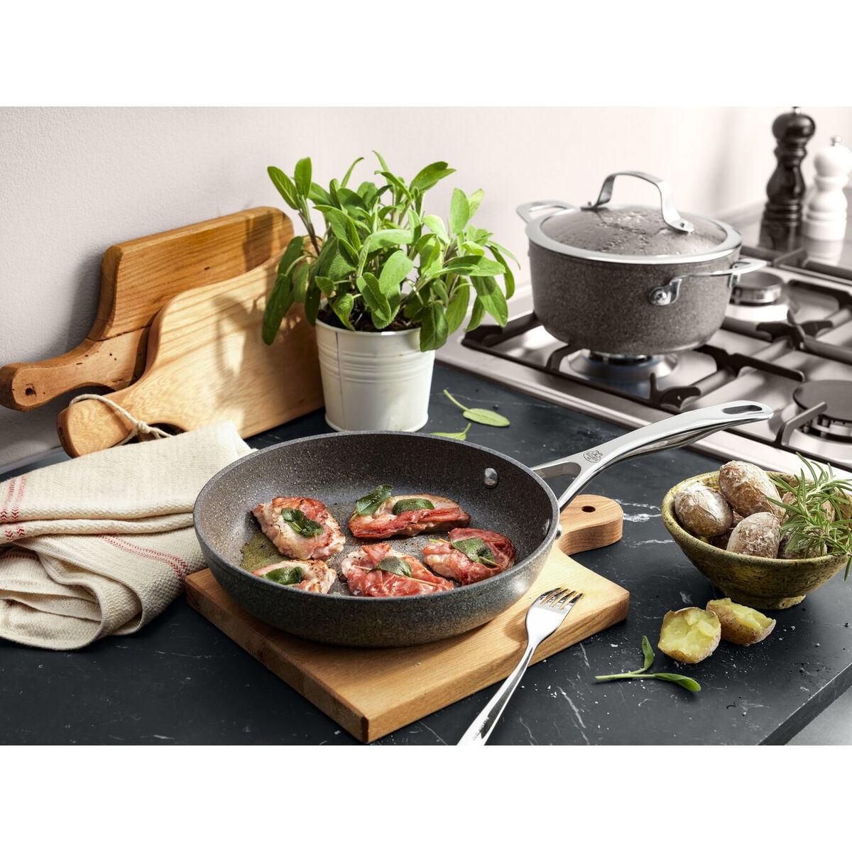 Padella Ballarini Salina Granitium Antracite Grafite Acciaio inossidabile Alluminio Ø 32 cm 8 S9101151_6