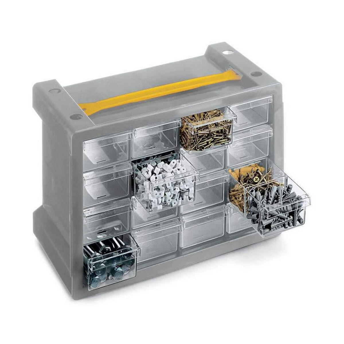 Cassettiera Terry N16 Grigio Viti Trasparente 16 cassetti 4 S7904631_2