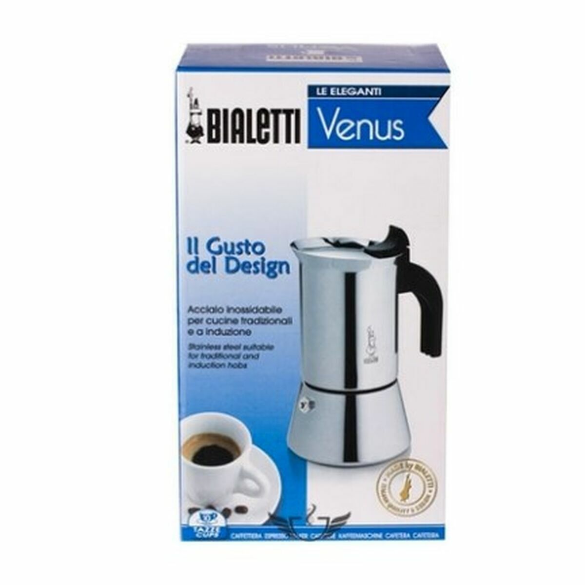 Caffettiera Italiana Bialetti New Venus Argentato Acciaio inossidabile 240 ml 6 Tazze 3 S9139580_1