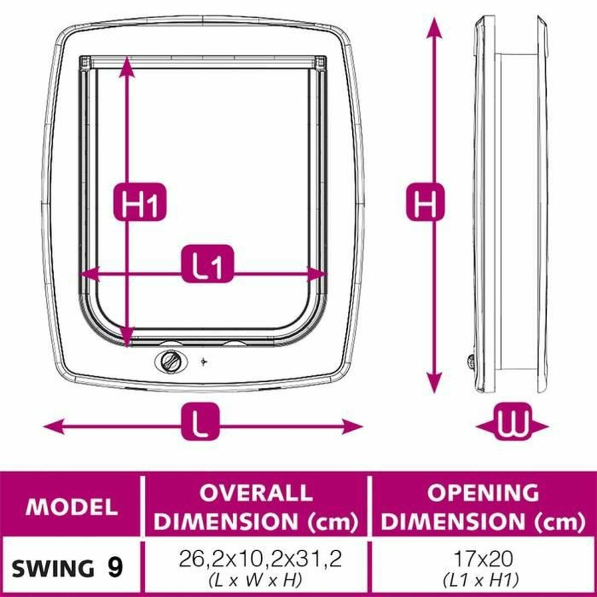 Gattaiola Ferplast Swing 9 Bianco 26,1 x 31,2 x 14,2 cm 26,2 x 10,2 x 31,2 cm Plastica 5 S9110412_3