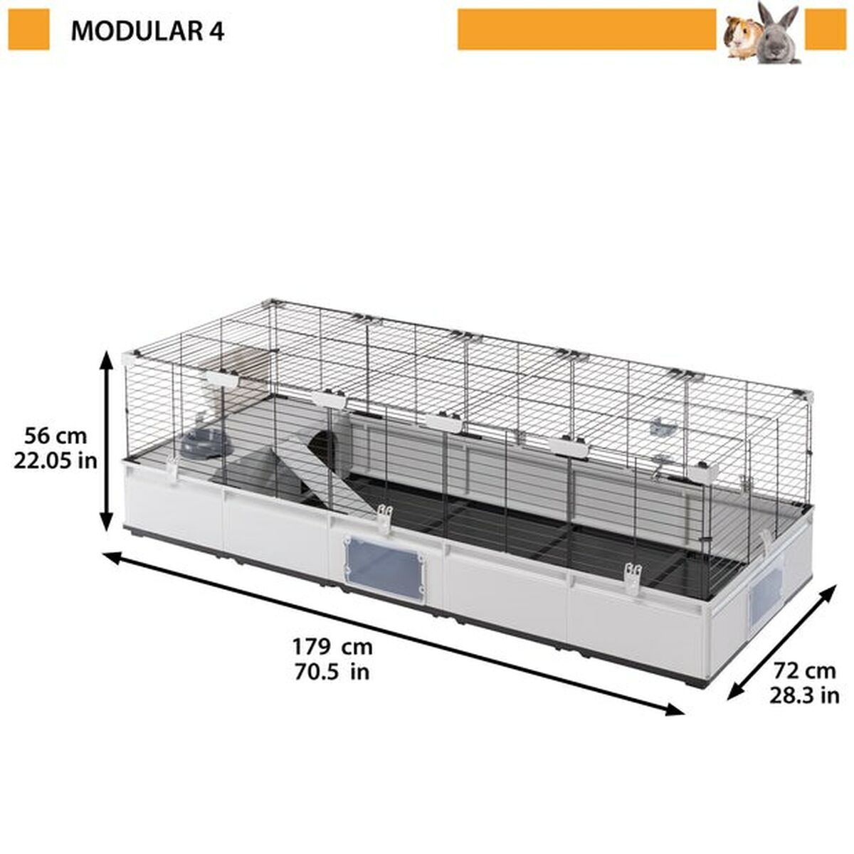 Gabbia Ferplast Metallo Plastica riciclata 179 x 56 x 72 cm 4 S91103958_2