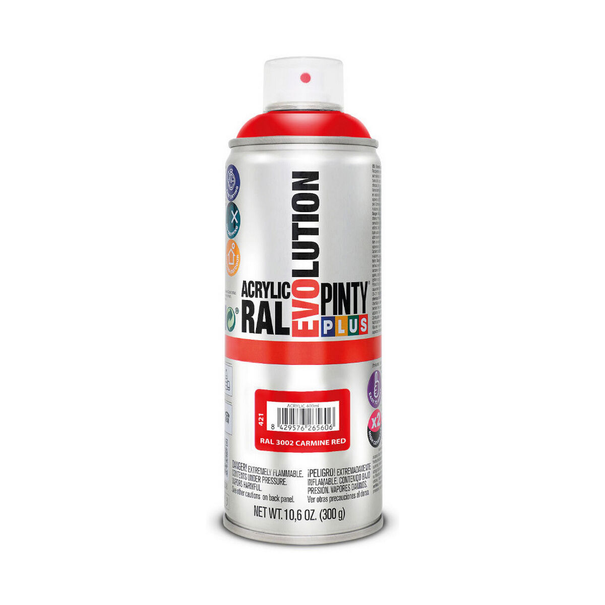 Vernice spray Pintyplus Evolution RAL 3002 400 ml Carmine Red 2 S7902616_0